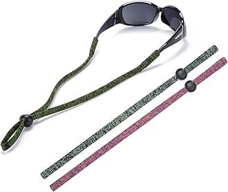 SHINKODA Adjustable Sunglasses Strap/Lanyard Sports Glasses Retainer for Men Women and Kids Color Combos Pack of 2