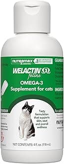 Nutramax Laboratories Welactin Omega-3 Fish Oil Skin and Coat Health Supplement Liquid for Cats - 4 Ounce