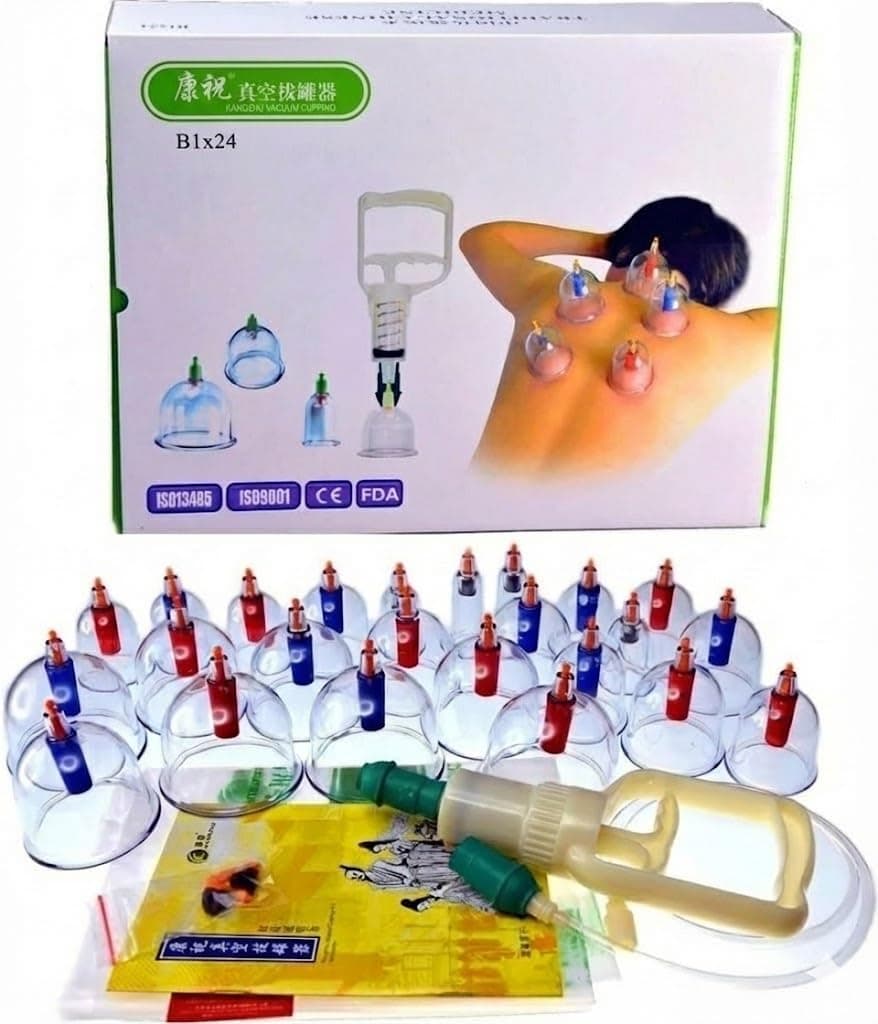 Kangzhu 24-Cup Biomagnetic Chinese Cupping Therapy Set
