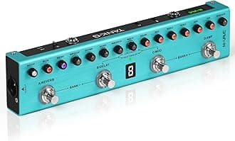 Multi Effects Guitar Pedal,Built-in 3000mAh Rechargeable Battery Electric Guitar Efector with LCD Screen,36 Editable Presets,Chorus,Delay,Reverb,Amp,MOD,IR CAB,Recording,Tuner,BT connection.