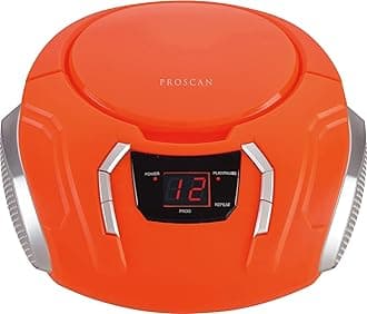 SYLVANIA SRCD261-B-ORANGE Portable CD Players with AM/FM Radio (Orange)