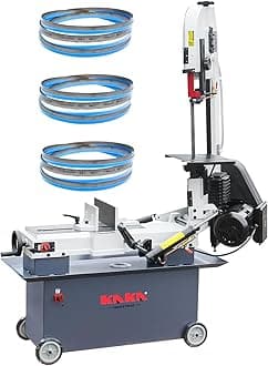 - KAKA INDUSTRIAL Metal Band Saw,7x12 Inch(178x305mm) Rectangular Cutting Capacity,1.5HP Dual Voltage 115V/230V,Includes 3 Blades,Metal Horizontal Band Saw Hydraulic Feed, Steel Aluminum Alloy Bars​