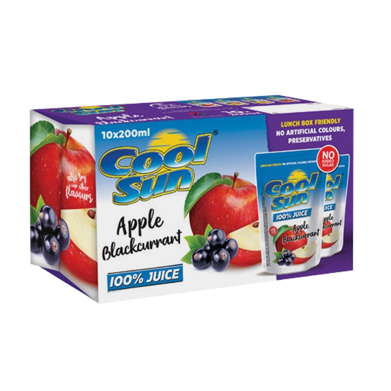 Apple Blackcurrant Juice, 10 x 200 ml