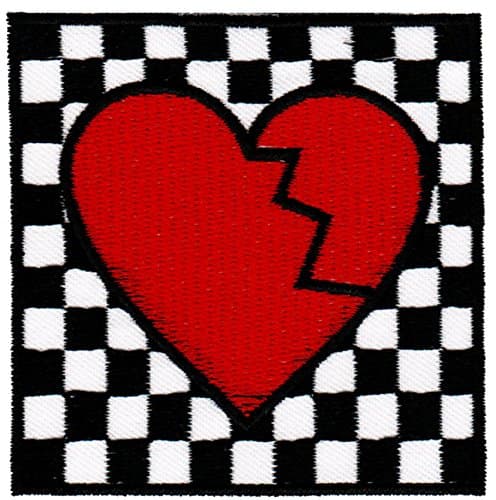 Broken Heart Ska patches iron on patch applique