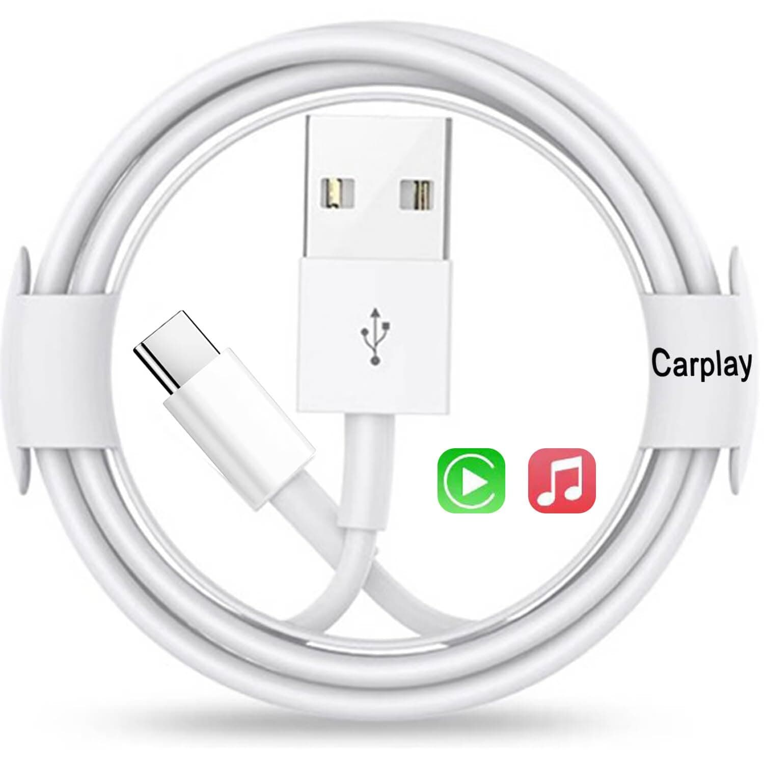 3FT USB A to USB C Car Charging Cable for iPhone 15/16 Series, iPad 10th, Pro/Air/Mini - Carplay Compatible