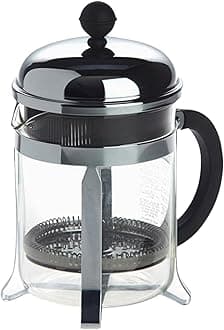 French Press Chambord - 500ml / 4 Cup Silver Coffee Maker - Heat-Resistant & Stainless Steel Filter - BPA-Free Dishwasher Safe Cafetiere - Made in Portugal