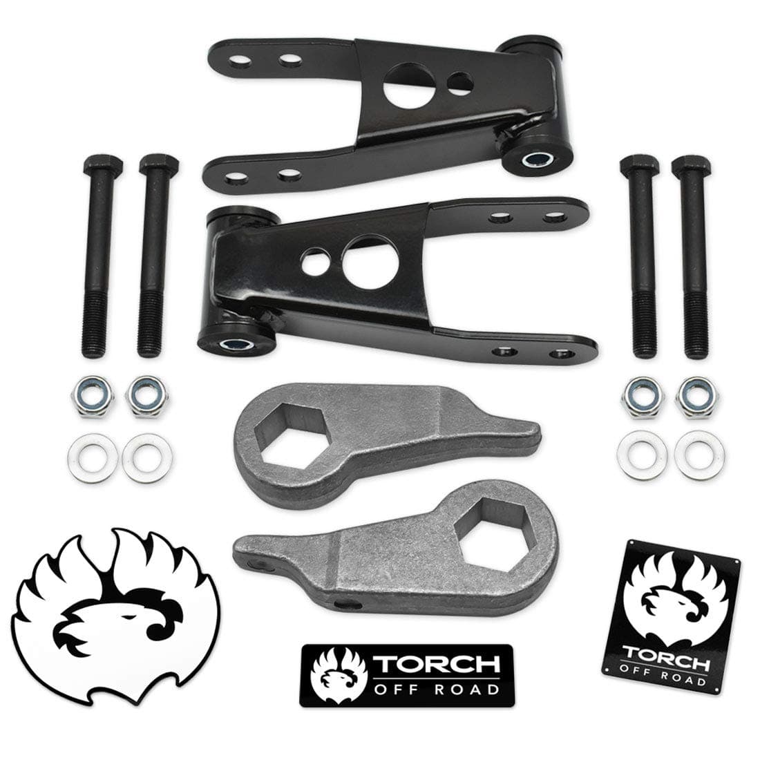 TORCH 3" Front 2" Rear Leveling Lift Kit compatible with 1998-2011 Ford Ranger 4X4 and Torsion Bar Suspension 2WD models (Edge and Sport)
