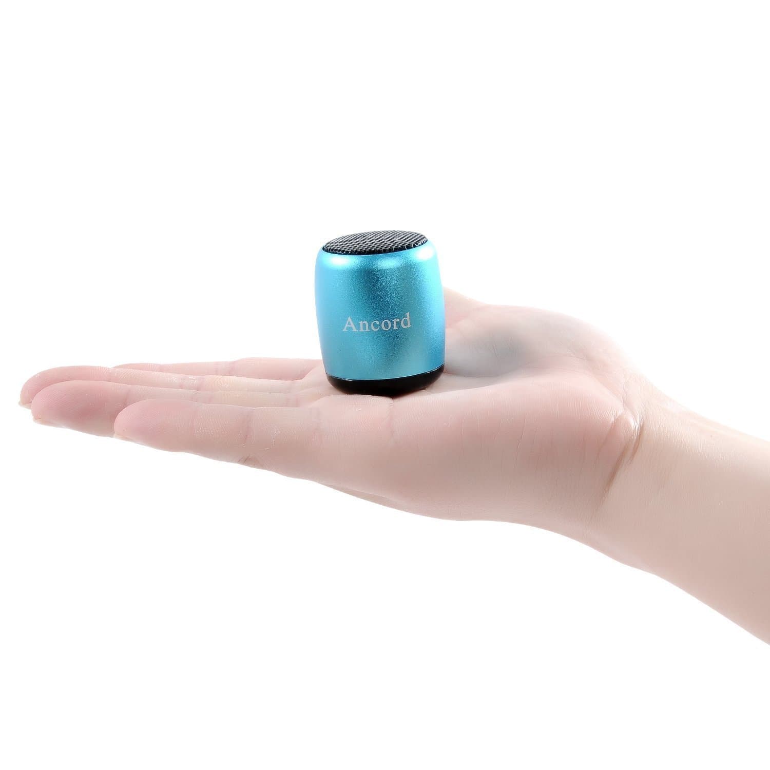 Ancord Micro Wireless Speaker TWS System Portable Tiny Body Loud Voice Shutter Button Selfie Features (Blue)