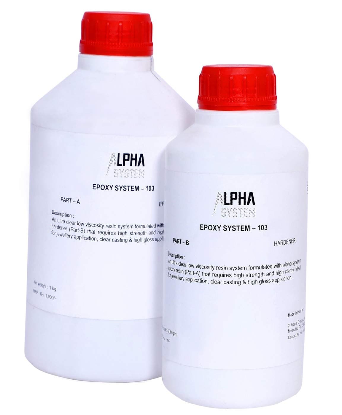 Alpha System 103 Crystal Clear Epoxy Resin Kit 1.5 kg