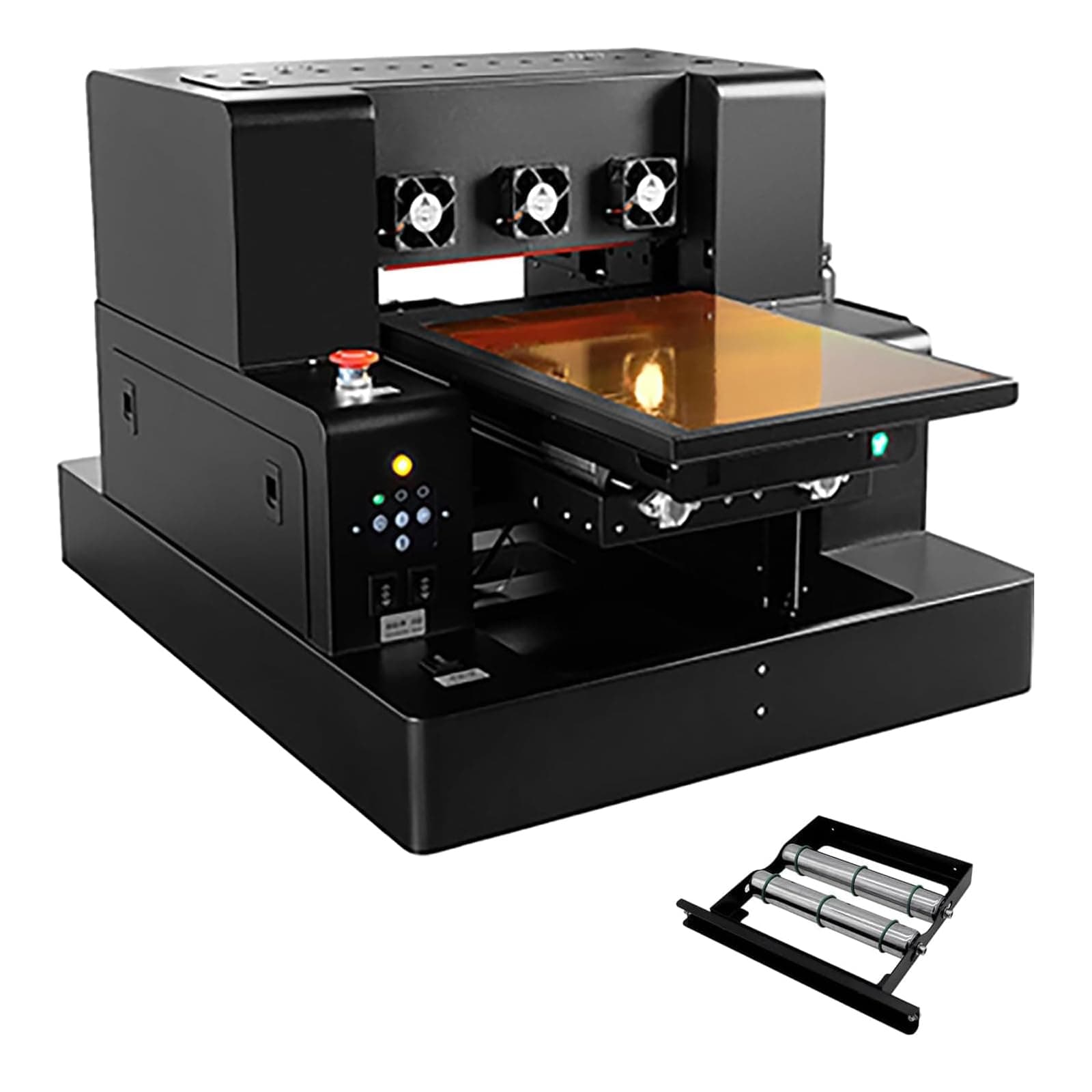 A3 XP600 UV Printer, High Precision 5760 * 1440dpi UV Flatbed Printer with Bottle Holder, UV DTF Printers Machine for Acrylic Metal Leather Bottles Phone Cases (A3)