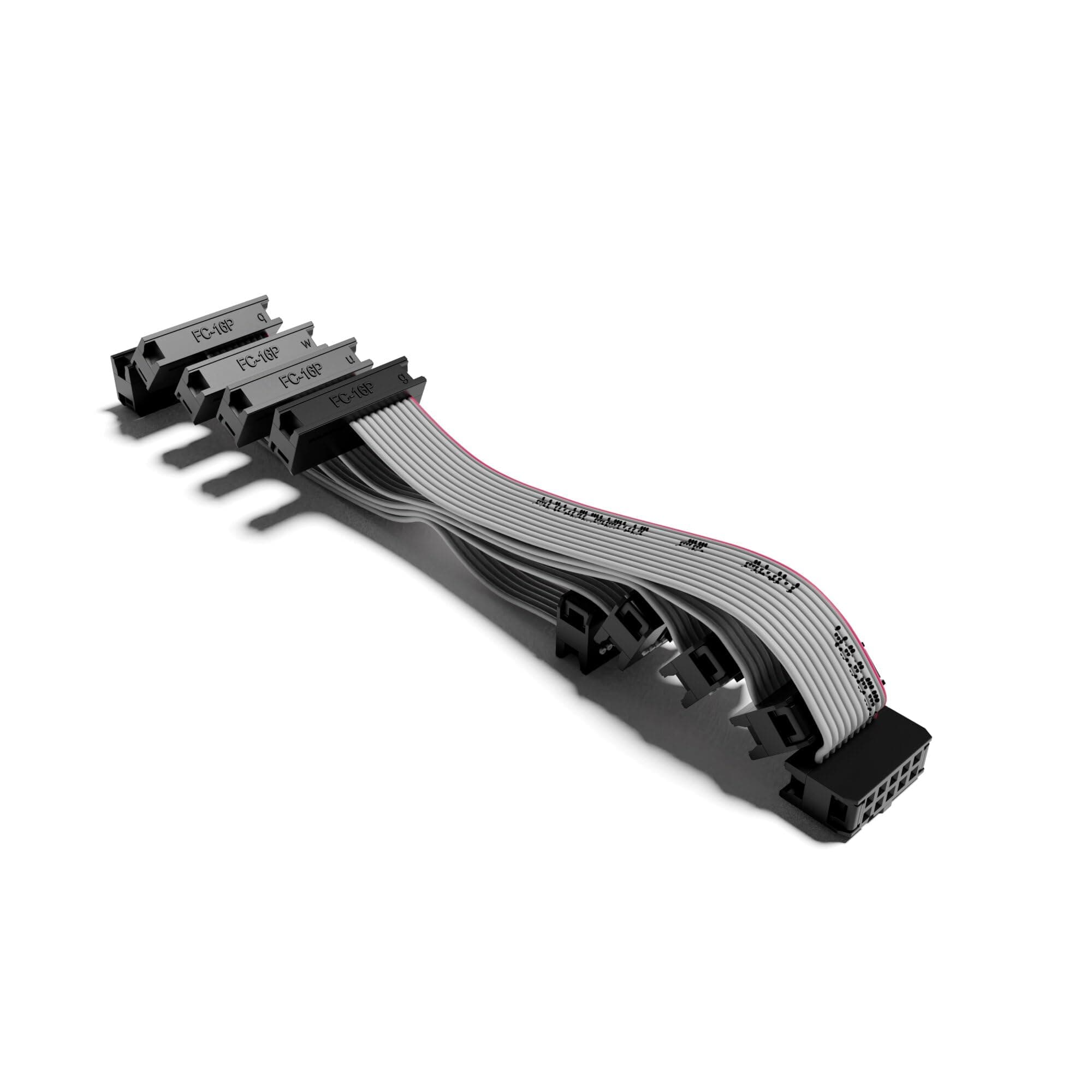 5-Pack - Eurorack Flat Ribbon Power Cables Modular Synth Synthesizer [10 to 16 Pins | 25 cm - 9.84"]