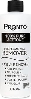 Pronto 100% Acetone Gel Nail Polish Remover - Gel Polish Remover for Nails | Acetone Nail Polish Remover For Nails for Removal of Glue, Gel, Acrylic & Dip | Gel Polish Remover, 8 Fl oz
