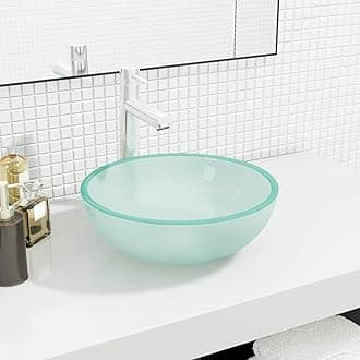 LAPOOH Basin Tempered Glass 35x12 cm Frosted,Basin Tempered Glass,Bathroom Fixtures,Bathroom Sinks-345240