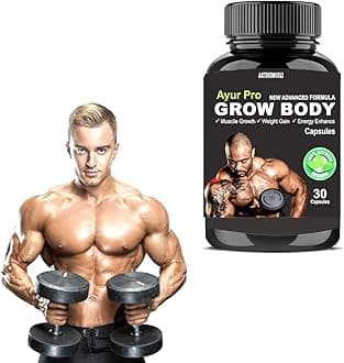 Bulk Gain Mass & Weight Gainer Capsule for Fast Weight & Muscle Gain, Muscle Building Weight Lifters Supplement for Muscle Growth, Stamina & Strength, Men & Women - 30 Cap