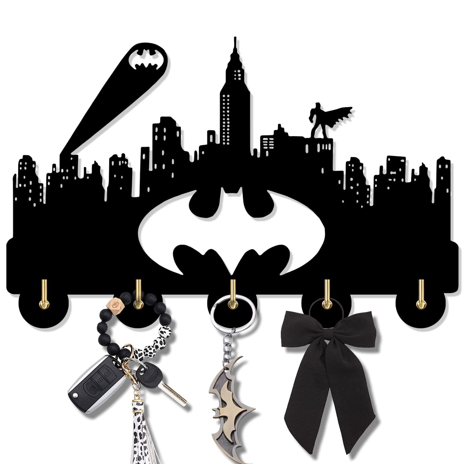 Batman Key Hooks Decorative for Wall Key Hooks Hanging Keys Key Hooks Hanging Keys Small Key Hooks for Wall Key Hooks for Wall Black Key Hooks Black Key Hooks Hanging Keys