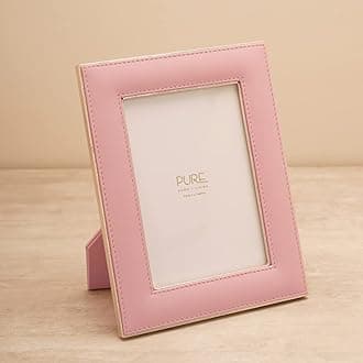Pure Home + Living Pink Faux Leather Photo Frame, Tabletop Frame For Birthday Gift, Anniversary Gift (5X7 Inches, Pack Of 1)