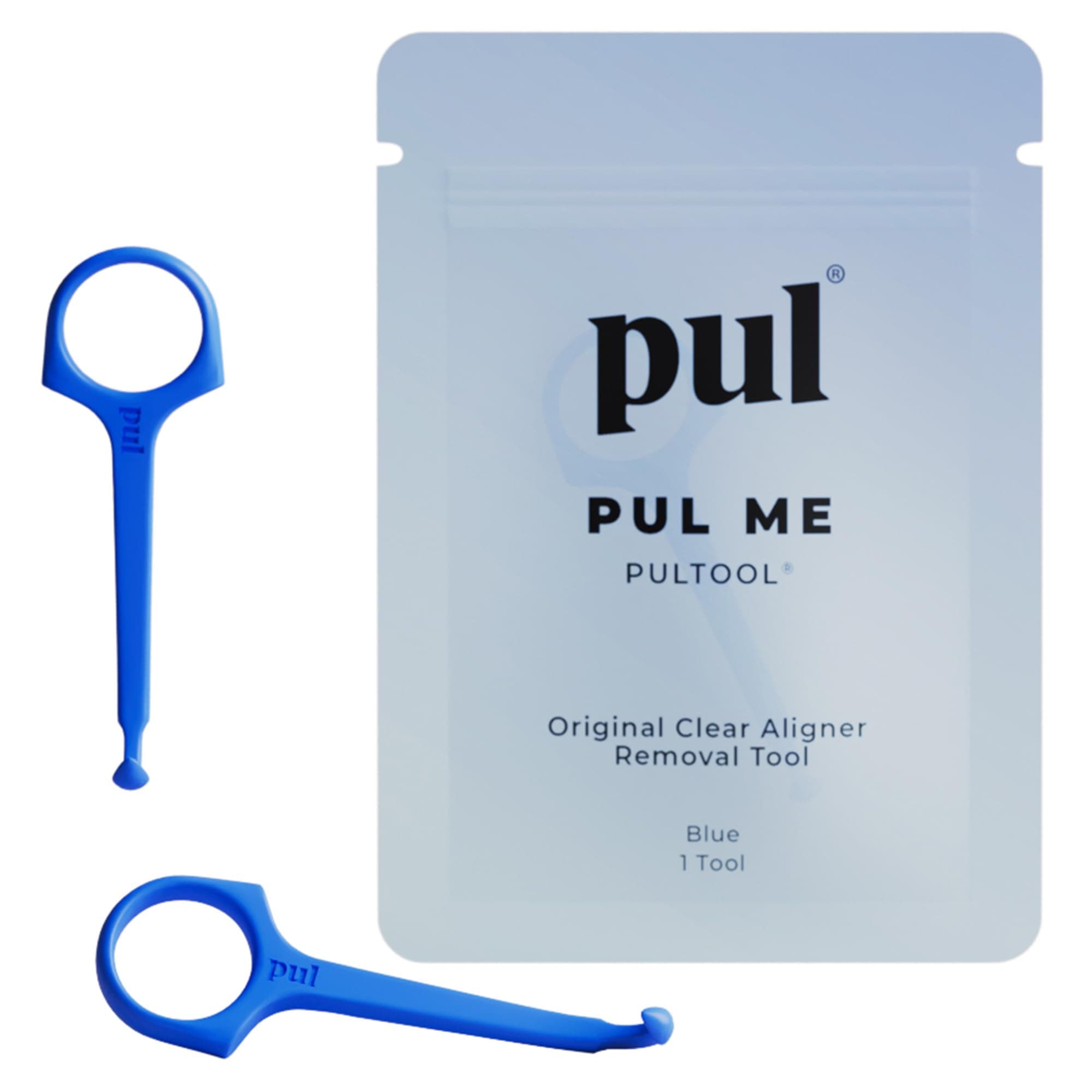 PUL Clear Aligner Removal Tool Compatible with Invisalign Removable Braces & Trays, Retainers, Dentures and Aligners - Hygienic Oral Care Accessory, Personal Orthodontic Supplies - Blue (Pack of 2)