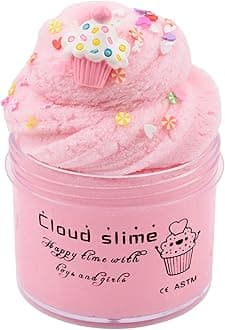 Pink Cake Cloud Slime 7OZ DIY Premade Silk Slime Toy for Kids Party Favors Stress Relief Toy Holiday Christmas Toy for Girls Boys