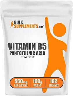 BulkSupplementsCOM Vitamin B5 Powder - 500mg per Serving - 100 Grams