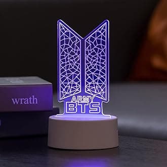 YANENG Kpop Bangtan Boys 7 Colors LED Acrylic Night Light Bedside Lamps Bedroom Home Room Decoration for Army Fans Gifts