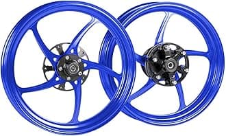 MOS Forged Aluminum Alloy Rims Wheels for Yamaha YZF-R15 V3 V4 / MT-15 V1 V2 2019-2025 (Blue)