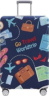 Travelkin Luggage Cover Washable Suitcase Protector Anti-scratch Suitcase cover Fits 18-32 Inch Luggage (Go travel-Trip, XL)