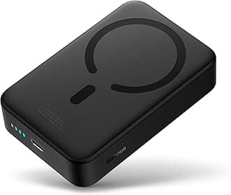 Baseus Magsafe Portable Charger for iPhone, 20,000mAh 20W Magnetic Power Bank, Fast Charging Wireless Battery Pack with 20W USB-C for iPhone 16/15/14/13/12 Series, 2025 Version, Black