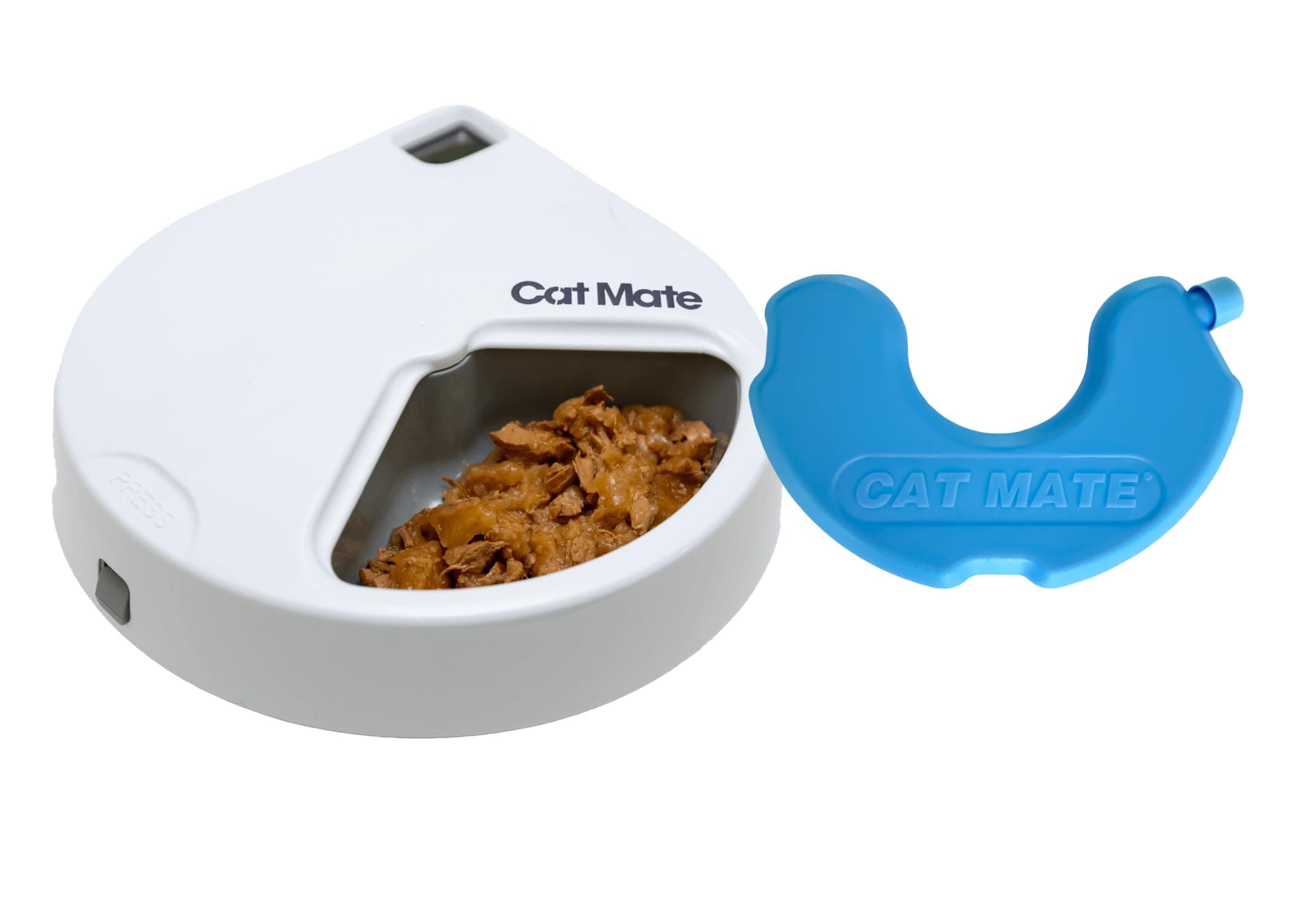 C300 Automatic 3 Meal Pet Feeder with Digital Timer (366) - For Cats or Small Dogs, For Wet and Dry Pet Food, Meals up to 330 g Each, White
