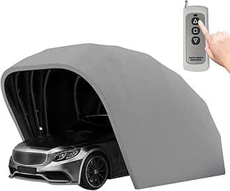 Generic Mobile Carport, Fully Automatic Remote Control Carport, Folding Car Tent, Portable Anti-Snow Tent Car Cover (Fully automatic), Gray