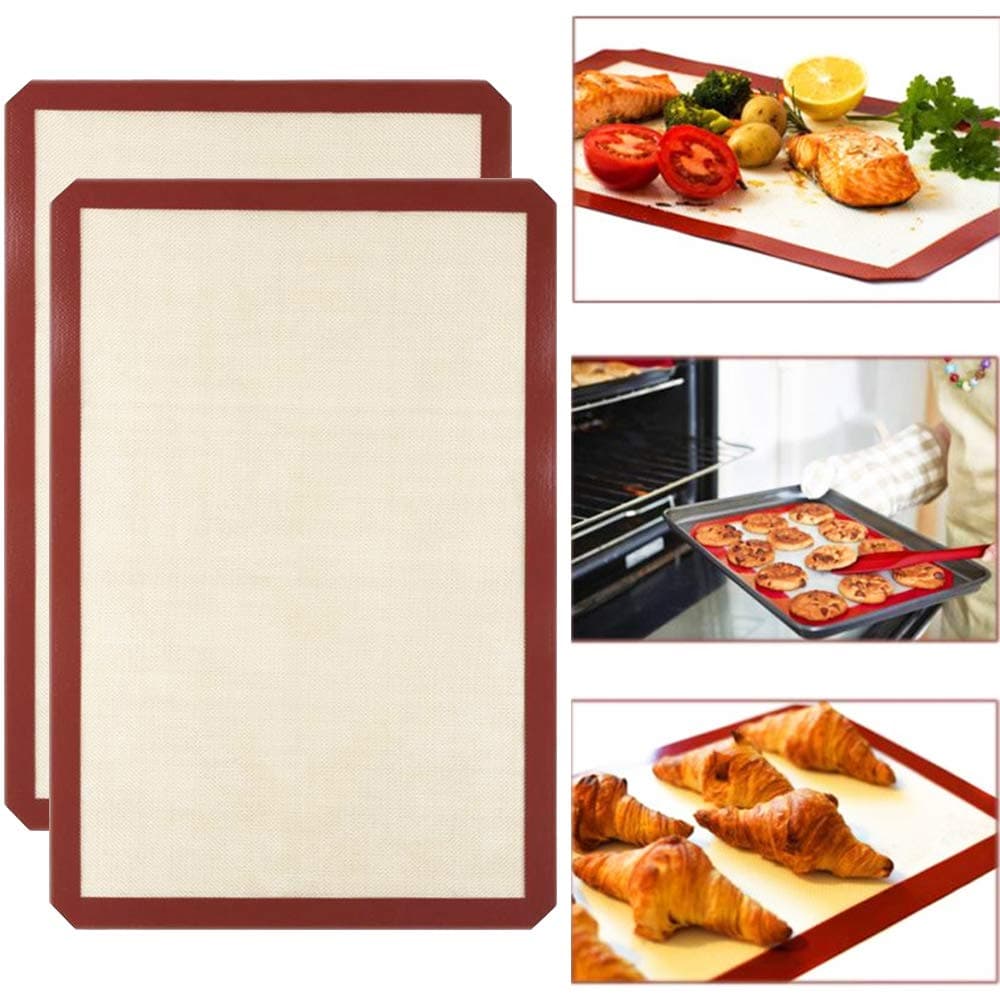 FOXTSPORT Non-Stick Silicone Baking Mat (2 Pack)