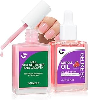Natural Nail Growth & Oil Kit: Rose & Pomegranate Nail Care Set - Deep Repair for Damaged Nails - Rich Winter Scent - Cruelty-Free Vegan Formula