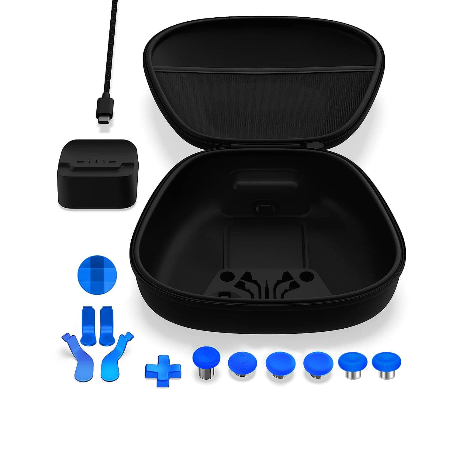 Complete Component Pack for Elite Controller Series 2 - Accessories Replacement Parts Repair Kit with Storage Case, Charging Dock and Charger Cable, 6 Thumbsticks, 4 Paddles, 1 D-Pad