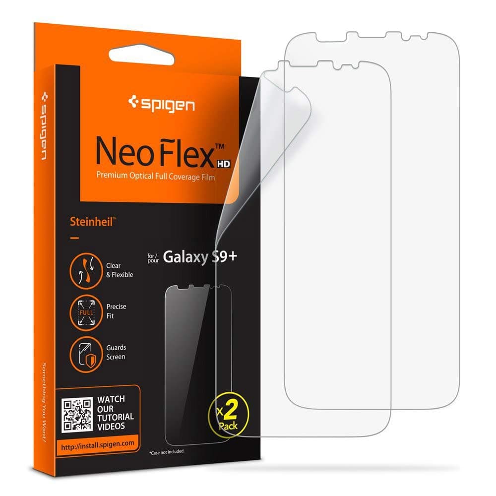 Spigen NeoFlex Screen Protector Designed for Galaxy S9 Plus (2018 Release) (2 Pack)
