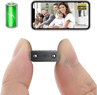 Smallest Wireless WiFi Camera With Battery,1.5 Hours Battery Time,HD1080P Baby Monitor Camera,Portable HDVdeo Camera with Night Vision,Motion Detection,Cloud Storage for Security with iOS Android APP