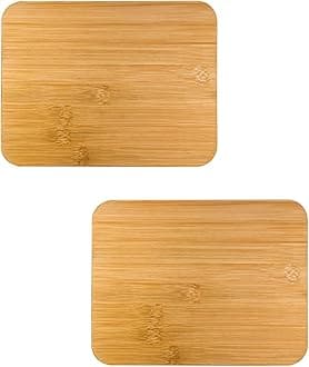 2 Pack Rectangle Replacement Lid for Pyrex - ONLY Compatible with Pyrex 7211 PC 6 Cup Food Storage Container Bowl,Bamboo Wooden Lids Freezer Dishwasher Microwave Safe (Container Not Included）