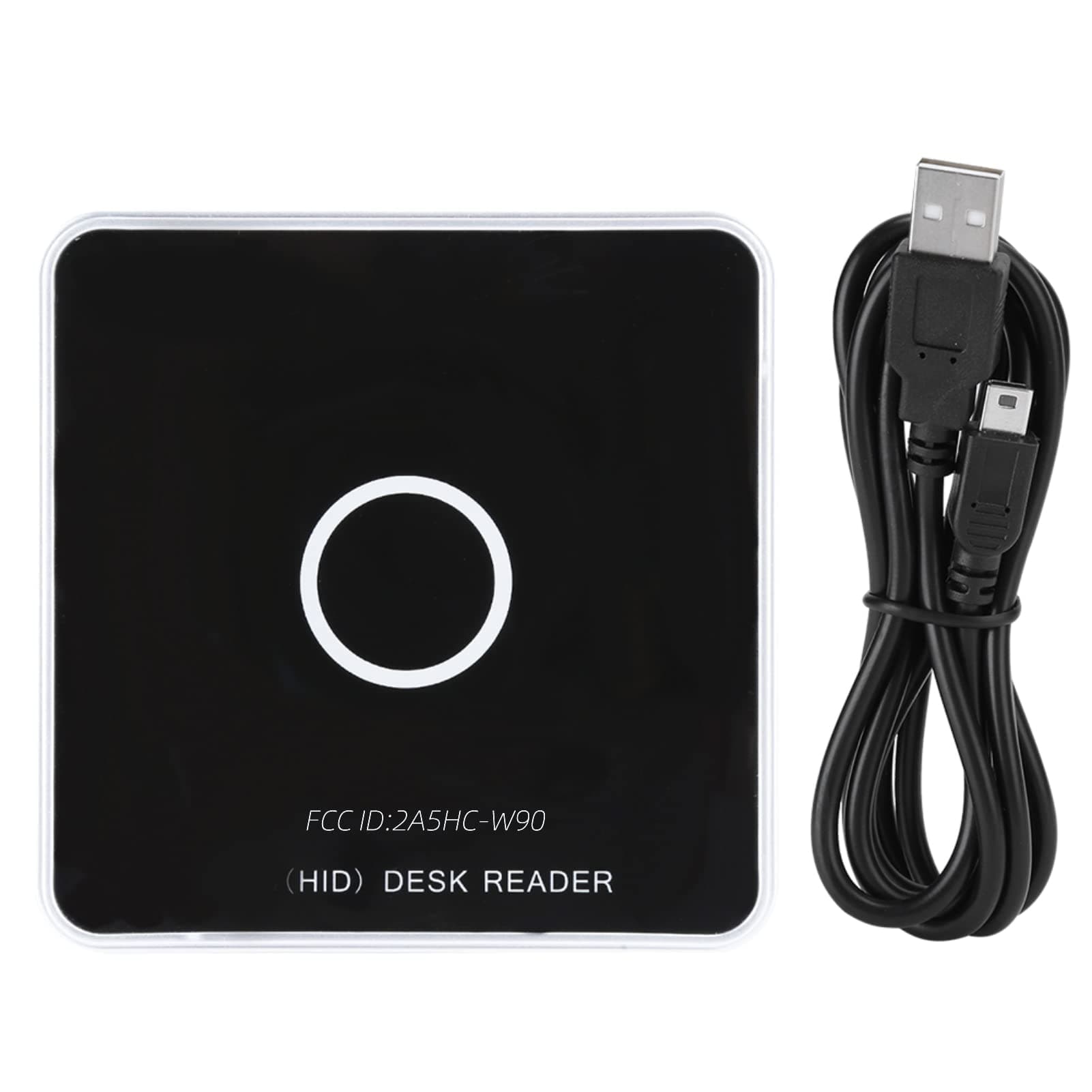RFID Card Reader, UHF USB Desktop Reader Writer 902～928MHz Frequency, 50cm Contactless Proximity Sensor Built-in Buzzer, Compatible with ISO18000-6C, ISO18000-6B