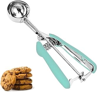 Mint Green Stainless Steel Ice Cream & Cookie Scoop - 2Tbsp/30ml/1oz Capacity, Trigger Release