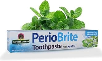 Periobrite Whitening Toothpaste | Soothes & Refreshes | Gluten-Free, Flouride-Free Soy-Free & Vegetarian | Not Tested On Animals | No Artificial Sweetners or Preservatives 4oz