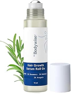 Be Bodywise 3% Rosemary Hair Growth Serum (Roll On) 10ml | 3% Redensyl, & 2% Anagain | Thicker & Stronger Hair Growth |For All Hair Types