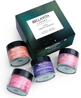 Fall Decor Candles Set of 4 | Best Gift for Valentine's Day | Turkish Vanilla, French Lavender, Indian Cinnamon & California Rose | Long Lasting, Home Decor | Gift for Her