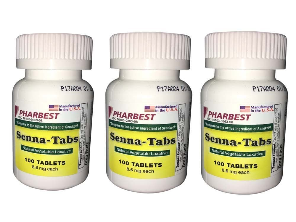 SENNA TABS 8.6 MG ***KPP Size: 100 Pack of 3