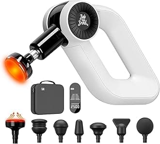 BOB AND BRAD D6 Pro Plus Massage Gun with Heat, 16mm Deep Tissue Percussion, FSA Eligible Professional Muscle Gun for Athletes, HSA Massager with 85lbs Stall Force for Back Pain Relief