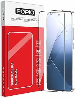 - Cellphone Tempered Glass Screen Protector For Xiaomi 14 (Black) Edge-To-Edge Protector Coverage With Easy Installation Kit