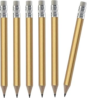 TH Golf 100pcs Premium Golf Pencils, 4 Inch Mini Pencils Half Pencils with Eraser Sharpened Wood Mini Round Pencils for Schools Wedding Toddlers Home Corporate Multiple Colours