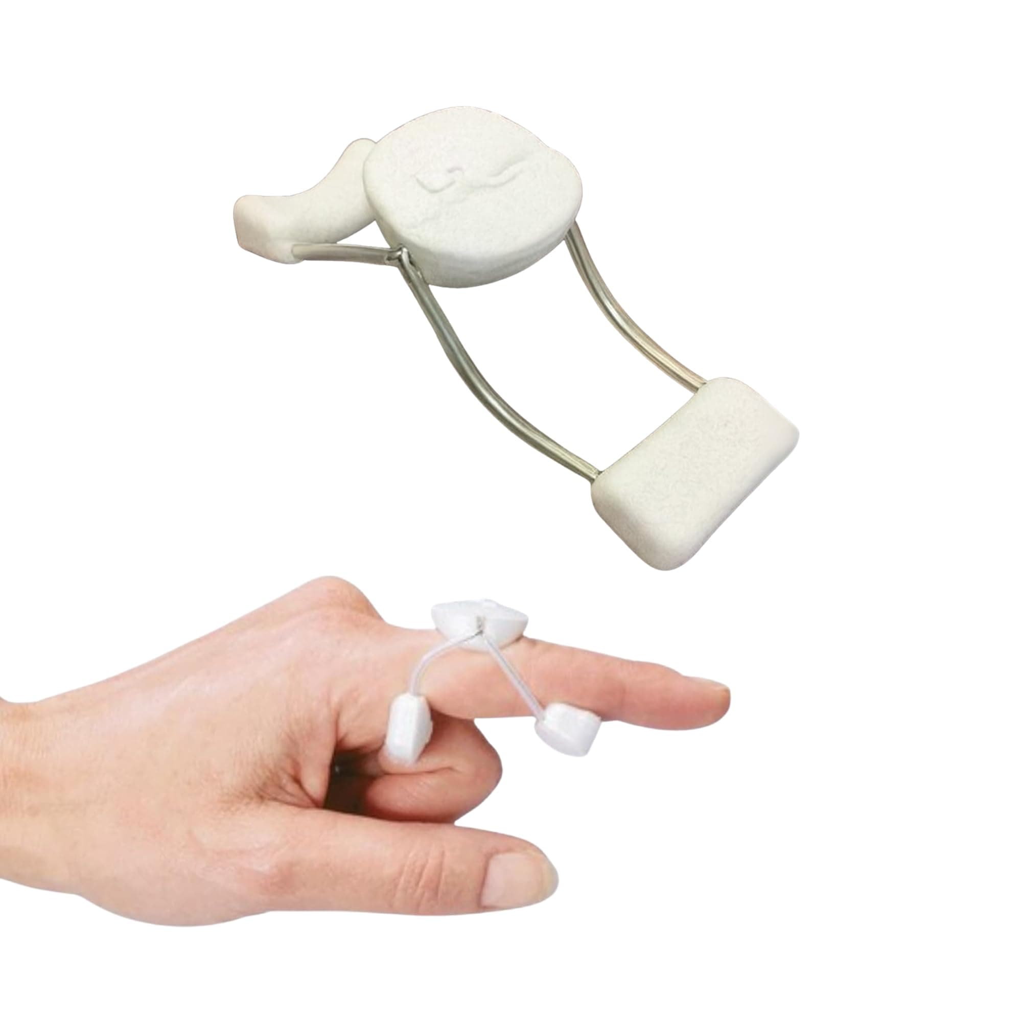 Rolyan Sof-Stretch Finger Extension Splint, Small, White, Finger Brace with Adjustable Fit, Latex-Free Finger Support for PIP Joint Extension, Boutonniere Deformity, Trigger Finger, and Edema