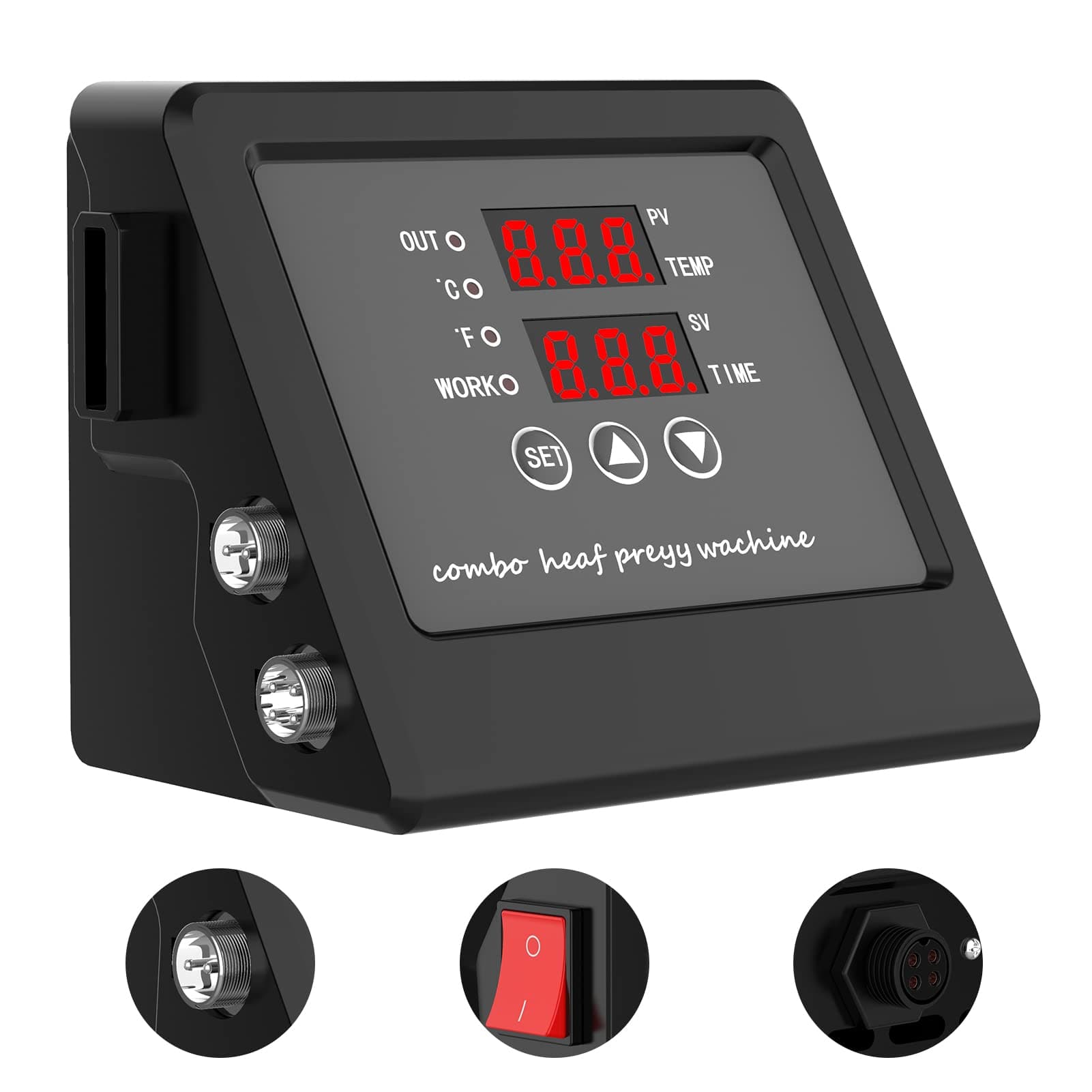 control box，Multi-functional Heat Press Machine Control Box Digital Box LED Controller for T-shirts/Plate/Cap/Mug Swing Away Heat Transfer Sublimation Print Machine