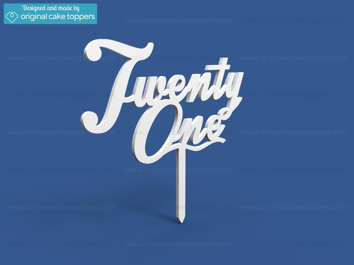 Original Cake Toppers Twenty One - White