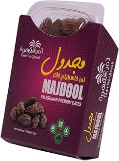 Majdool Palestinian Dates - Naturally Sweet, No Sugar Added, Nutrient-Rich Snack, Great for Gifting Baking, 500g