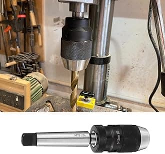 Keyless Drill Chuck MT3 Morse Taper Mount,Lathe Milling and Drilling Machine 3-Jaw for Portable Drills,Bench Drills,Milling Machines,Lathes,Etc.Adjustable 1/32"-1/2" (1mm-13mm)