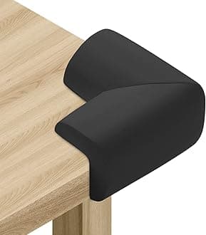 8 pack black sponge table corners